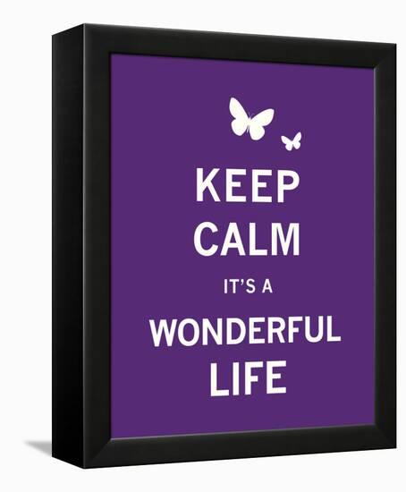 Keep Calm It's a Wonderful Life-The Vintage Collection-Framed Stretched Canvas