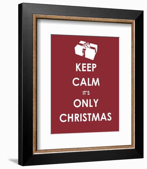 Keep Calm It's only Christmas (Gift)-null-Framed Giclee Print