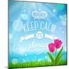 Keep Calm it's Spring - Vector Illustration-vso-Mounted Art Print