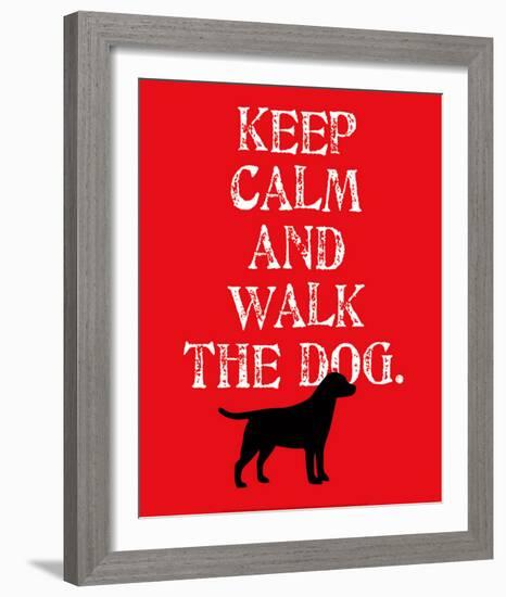 Keep Calm (Labrador)-Ginger Oliphant-Framed Art Print