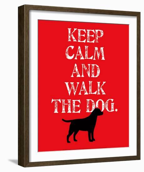 Keep Calm (Labrador)-Ginger Oliphant-Framed Art Print