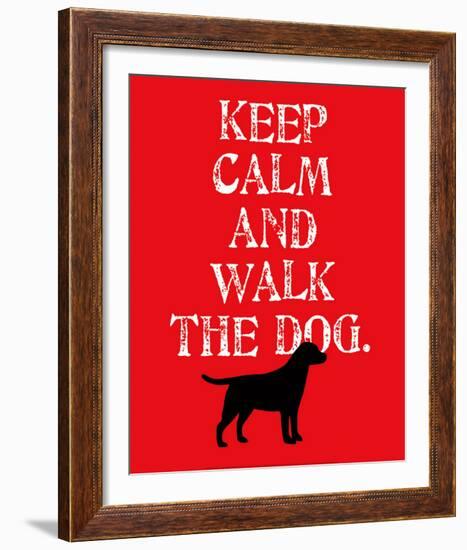 Keep Calm (Labrador)-Ginger Oliphant-Framed Art Print