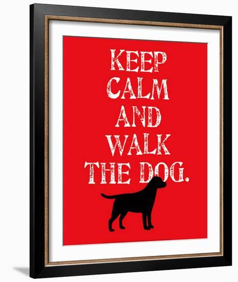 Keep Calm (Labrador)-Ginger Oliphant-Framed Art Print