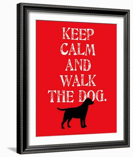 Keep Calm (Labrador)-Ginger Oliphant-Framed Art Print