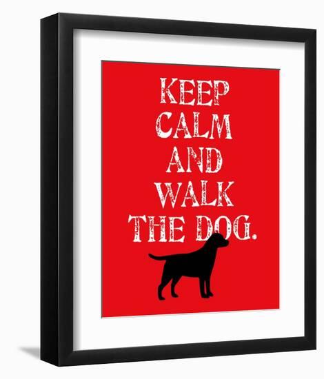 Keep Calm (Labrador)-Ginger Oliphant-Framed Art Print