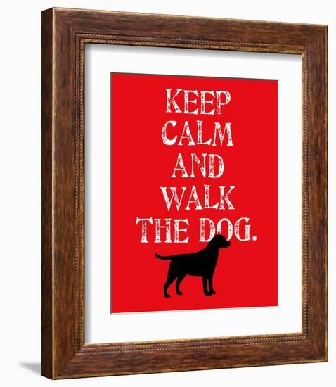 Keep Calm (Labrador)-Ginger Oliphant-Framed Art Print