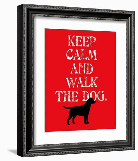 Keep Calm (Labrador)-Ginger Oliphant-Framed Art Print
