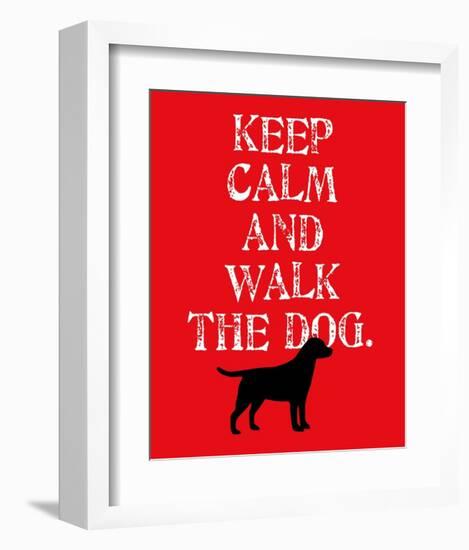 Keep Calm (Labrador)-Ginger Oliphant-Framed Art Print