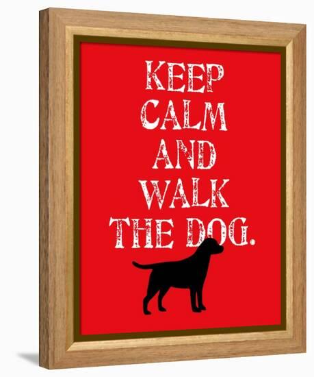 Keep Calm (Labrador)-Ginger Oliphant-Framed Stretched Canvas