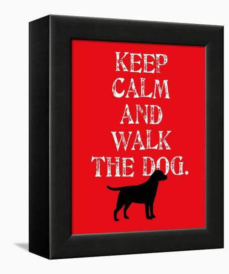 Keep Calm (Labrador)-Ginger Oliphant-Framed Stretched Canvas