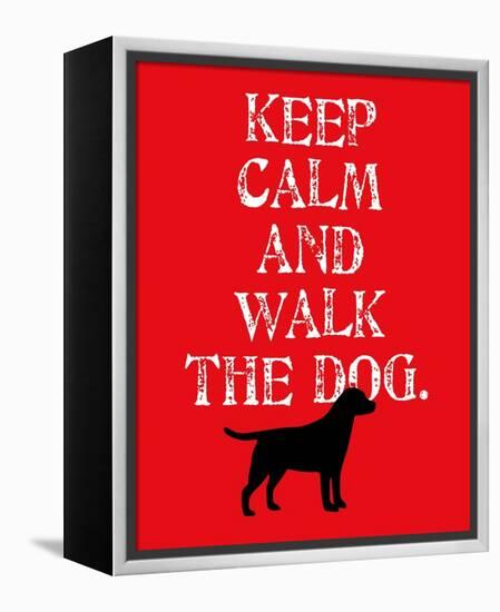 Keep Calm (Labrador)-Ginger Oliphant-Framed Stretched Canvas