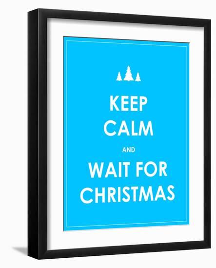 Keep Calm Modern Christmas Background-place4design-Framed Art Print