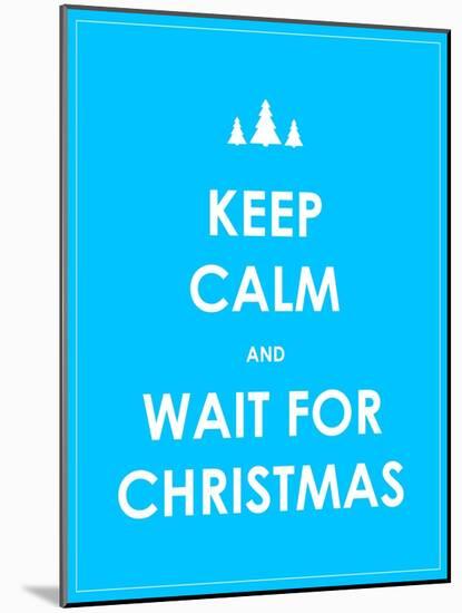 Keep Calm Modern Christmas Background-place4design-Mounted Art Print