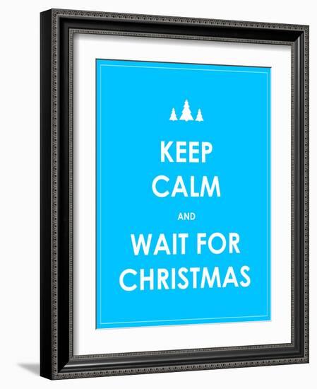 Keep Calm Modern Christmas Background-place4design-Framed Art Print