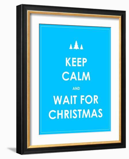 Keep Calm Modern Christmas Background-place4design-Framed Art Print