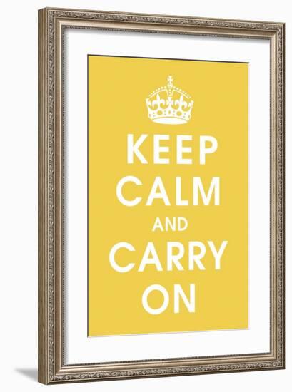 Keep Calm (mustard)-null-Framed Giclee Print