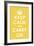 Keep Calm (mustard)-null-Framed Giclee Print