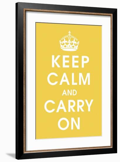 Keep Calm (mustard)-null-Framed Giclee Print