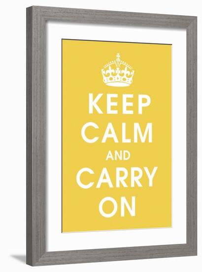 Keep Calm (mustard)-null-Framed Giclee Print