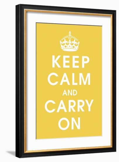 Keep Calm (mustard)-null-Framed Giclee Print