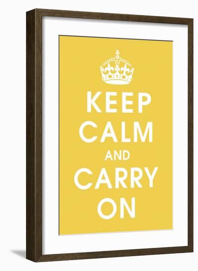 Keep Calm (mustard)-null-Framed Giclee Print