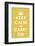 Keep Calm (mustard)-Vintage Reproduction-Framed Art Print