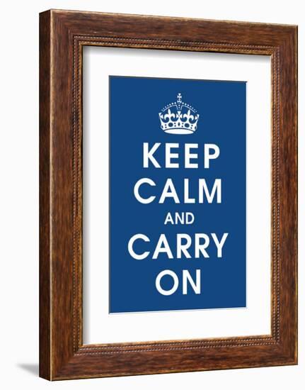 Keep Calm (navy)-null-Framed Giclee Print