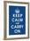 Keep Calm (navy)-null-Framed Giclee Print