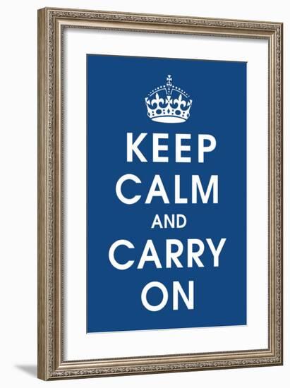 Keep Calm (navy)-null-Framed Giclee Print