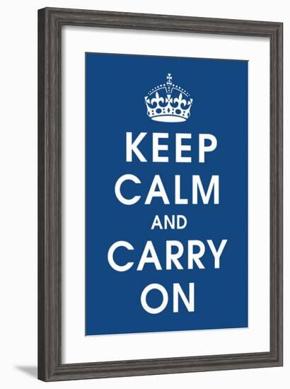 Keep Calm (navy)-null-Framed Giclee Print