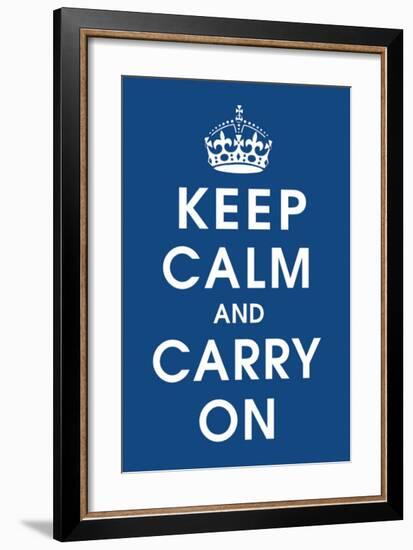 Keep Calm (navy)-null-Framed Giclee Print