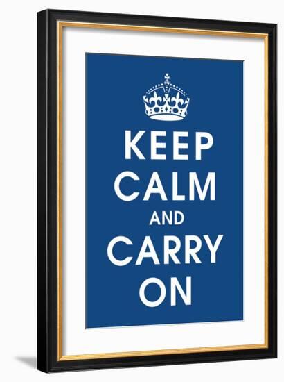 Keep Calm (navy)-null-Framed Giclee Print