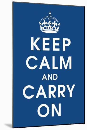 Keep Calm (navy)-null-Mounted Giclee Print