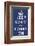 Keep Calm (navy)-Vintage Reproduction-Framed Art Print