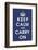 Keep Calm (navy)-Vintage Reproduction-Framed Art Print