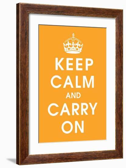 Keep Calm (orange)-null-Framed Giclee Print