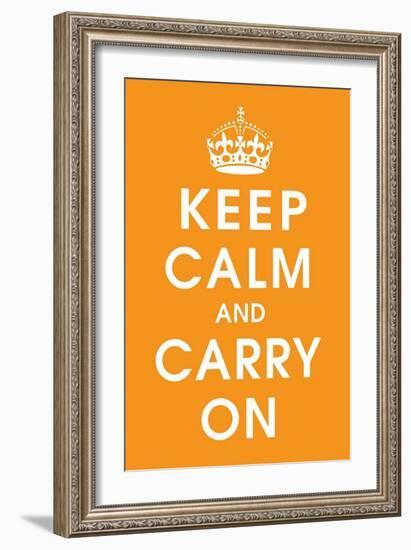 Keep Calm (orange)-null-Framed Art Print