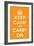 Keep Calm (orange)-null-Framed Art Print