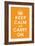 Keep Calm (orange)-null-Framed Art Print