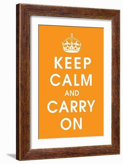 Keep Calm (orange)-null-Framed Art Print