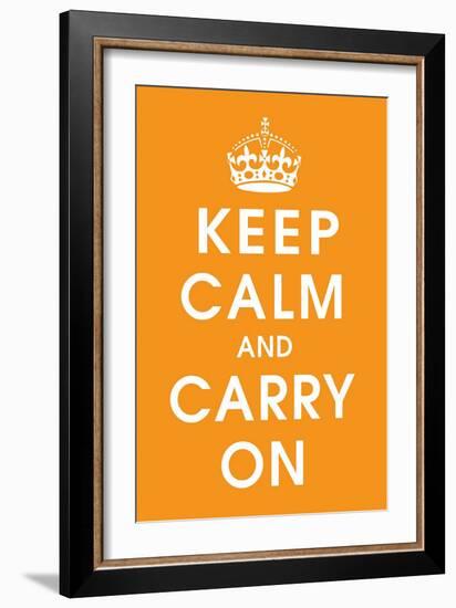 Keep Calm (orange)-null-Framed Art Print