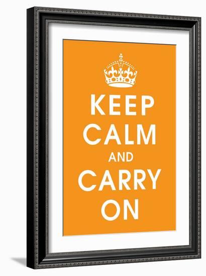 Keep Calm (orange)-null-Framed Art Print