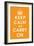 Keep Calm (orange)-null-Framed Art Print