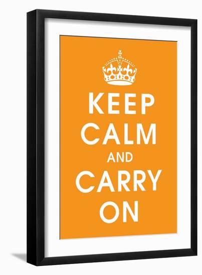 Keep Calm (orange)-null-Framed Art Print