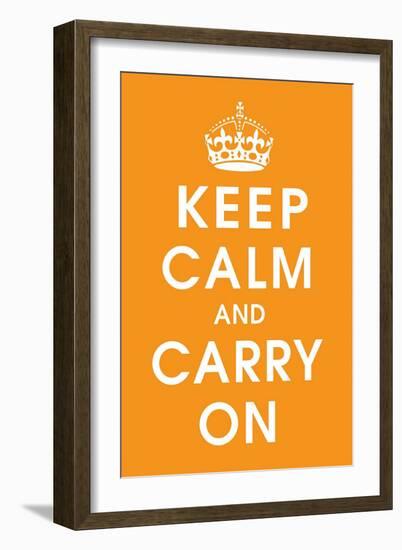 Keep Calm (orange)-null-Framed Art Print