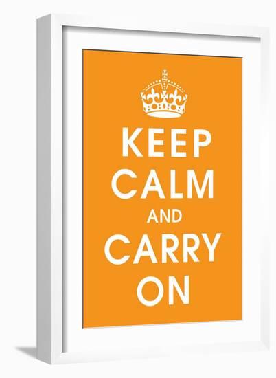 Keep Calm (orange)-null-Framed Art Print