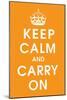 Keep Calm (orange)-null-Mounted Art Print