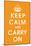 Keep Calm (orange)-null-Mounted Art Print