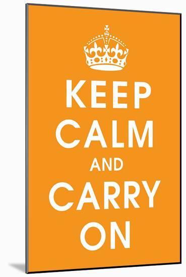 Keep Calm (orange)-null-Mounted Art Print