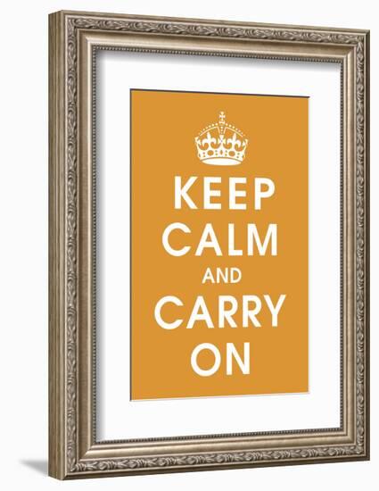 Keep Calm (orange)-Vintage Reproduction-Framed Art Print